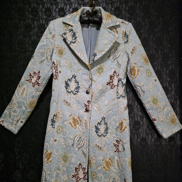 CAbi Guinevere Tapestry Brocade Pea Coat 10 - Picture 1 of 13